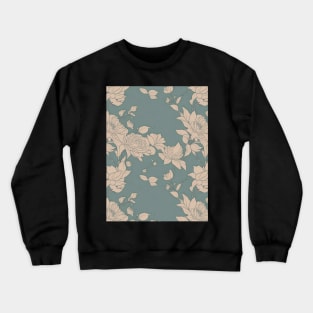 seamless tiled floral trees abstract soft paint Japanese style unique Crewneck Sweatshirt